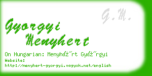 gyorgyi menyhert business card